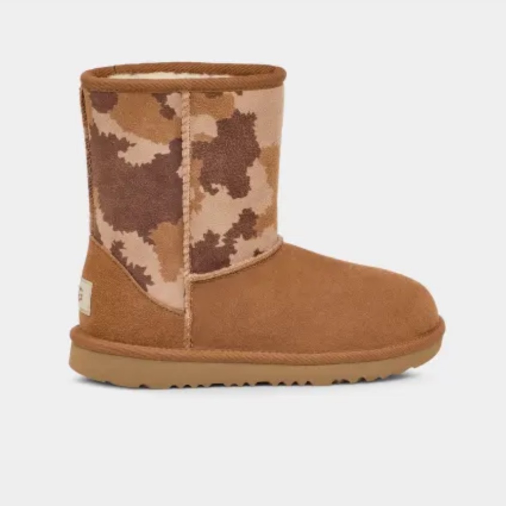 UGG Kids Classic Jagged Camo Boots Chestnut